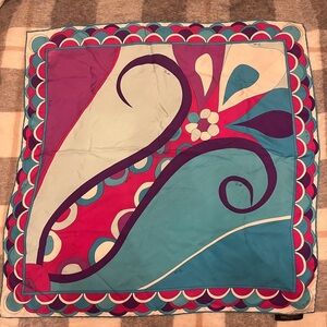 Vintage Emilio Pucci Colorful Abstract Silk Scarf